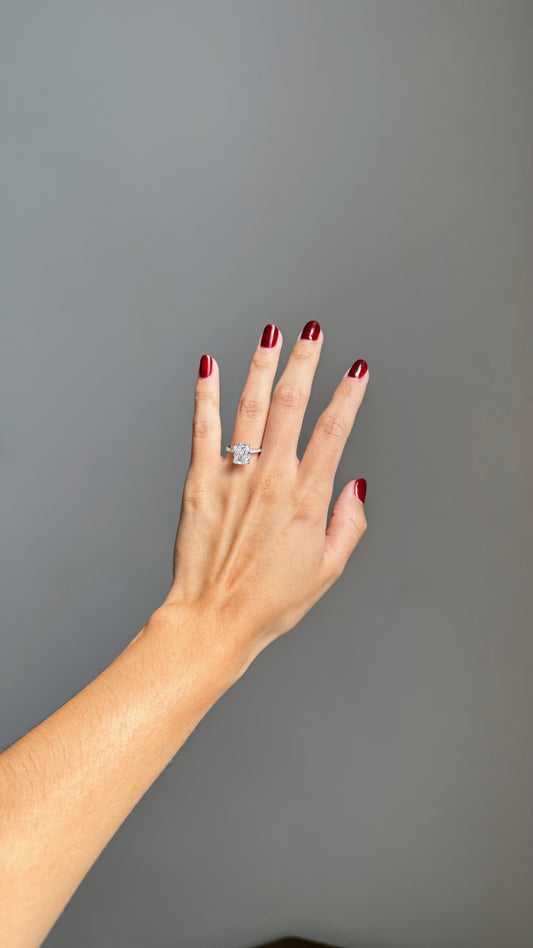 Anillo Emerald Pave
