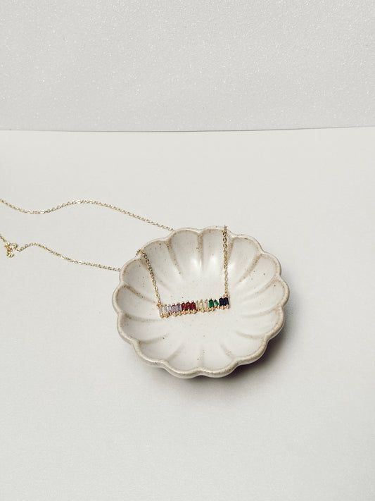 Collar Baguette Arcoiris